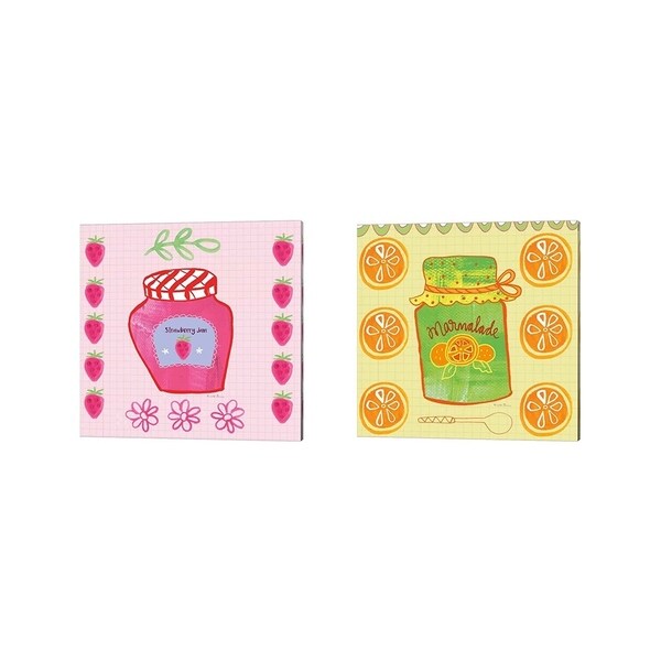 Farida Zaman 'Pretty Jams and Jellies' Canvas Art (Set of 2)