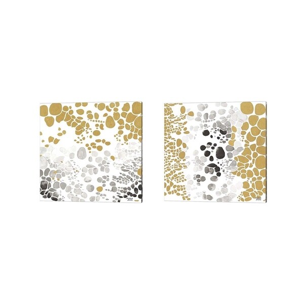 Andrea Bijou 'Speckled Trio' Canvas Art (Set of 2)
