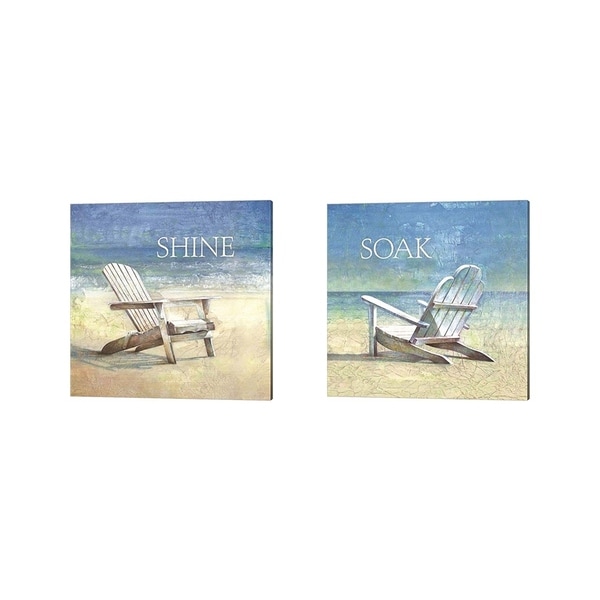 Cloverfield & Co 'Coastal Shine & Soak' Canvas Art (Set of 2)