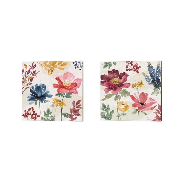 Beth Grove 'Watercolor Fall' Canvas Art (Set of 2)
