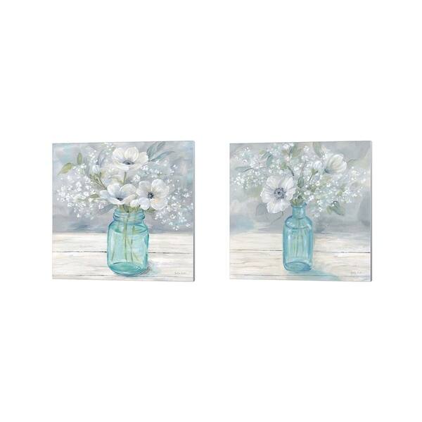 Shop Cynthia Coulter Vintage Jar Bouquet Canvas Art Set Of 2 Overstock 26261222