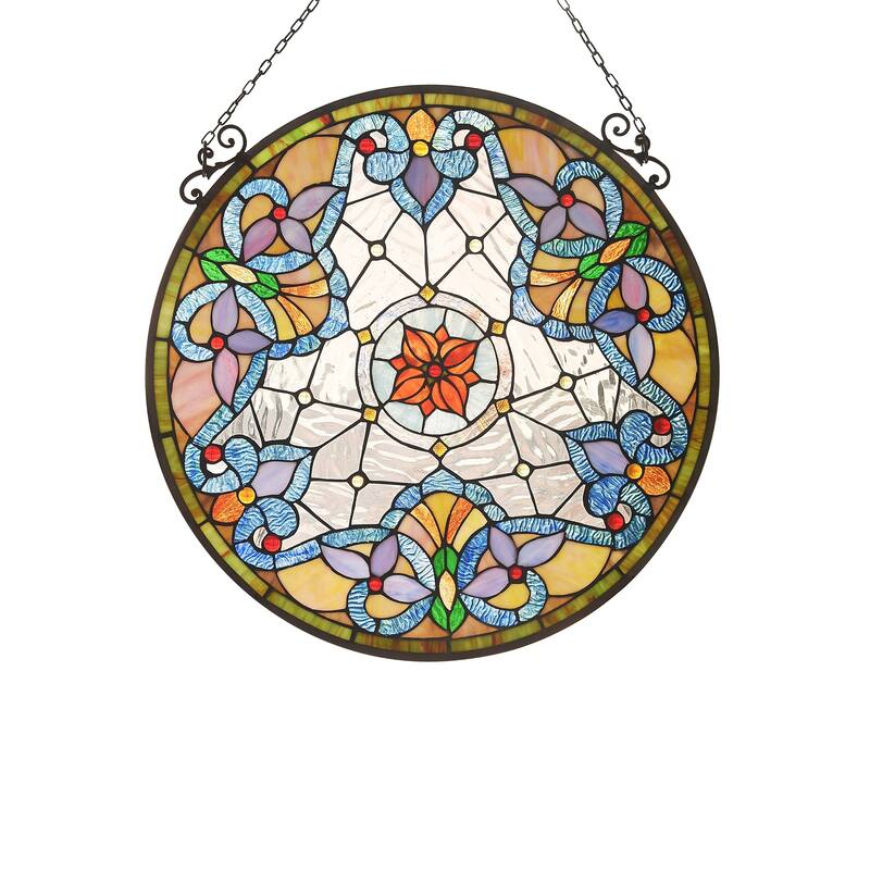 Tiffany Style Flower Design Suncatcher
