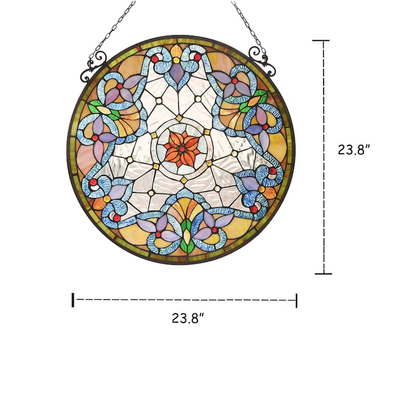 Tiffany Style Flower Design Suncatcher