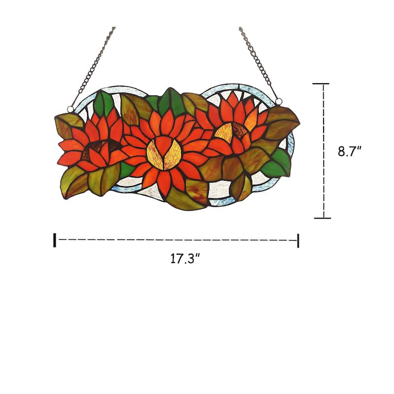 Tiffany Style Flower Design Suncatcher