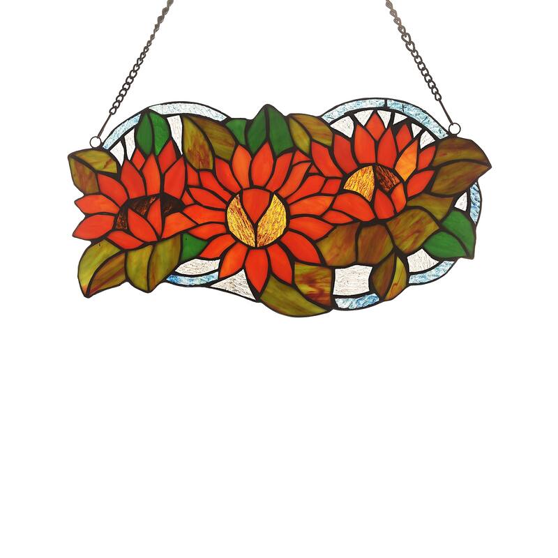 Tiffany Style Flower Design Suncatcher