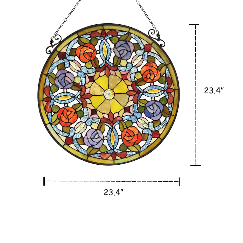 Tiffany Style Flower Design Suncatcher