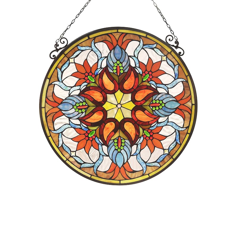 Tiffany Style Flower Design Suncatcher