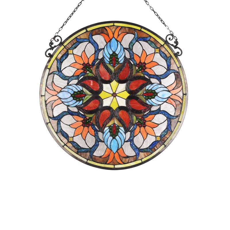 Tiffany Style Flower Design Suncatcher