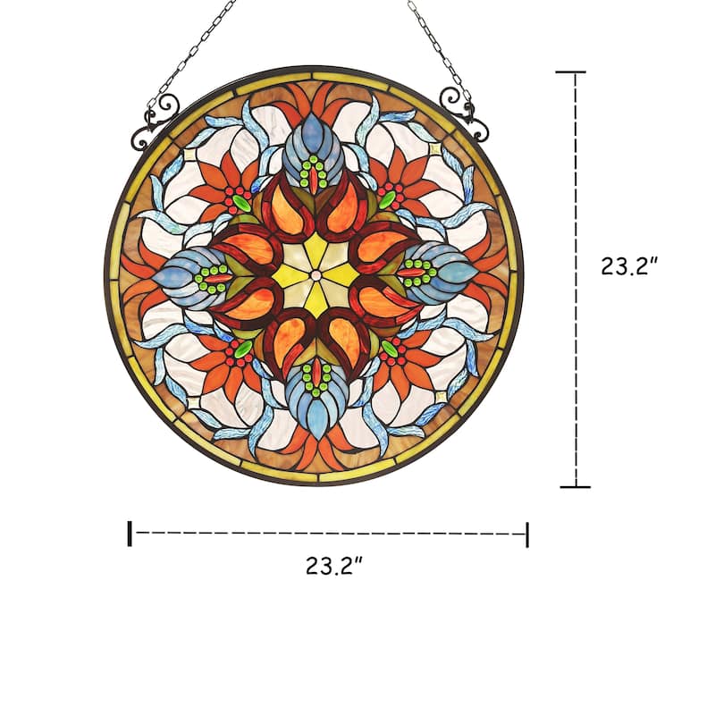 Tiffany Style Flower Design Suncatcher