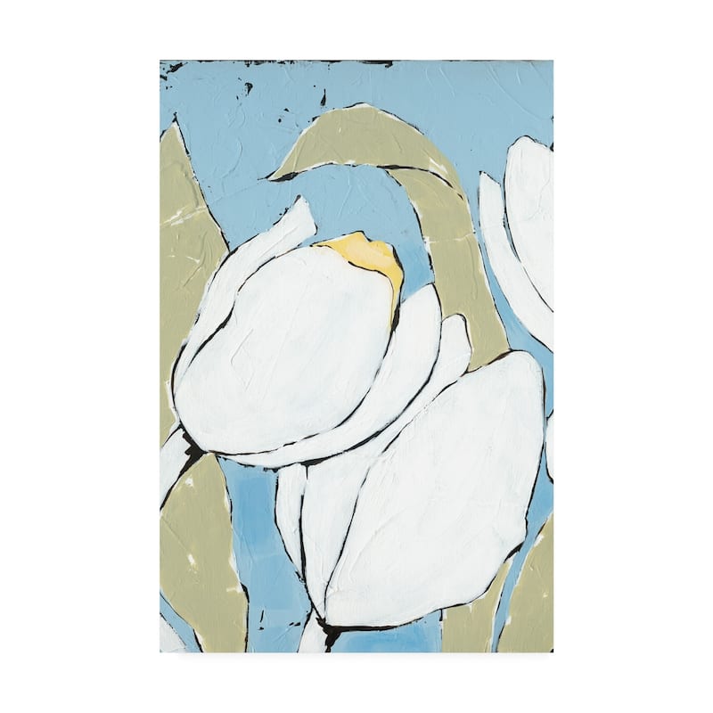 Jade Reynolds 'white Tulip Triptych Ii' Canvas Art - Bed Bath & Beyond 