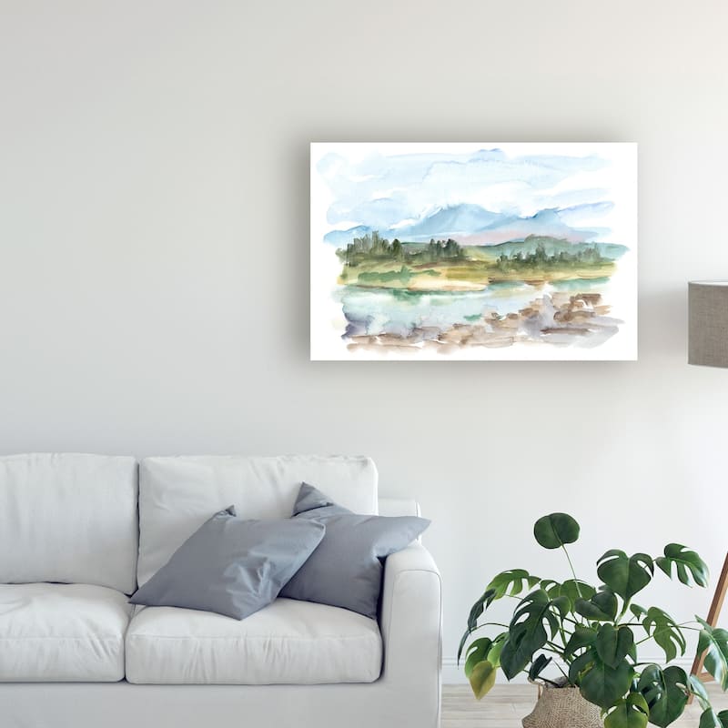 Ethan Harper 'Mountain Watercolor Iii' Canvas Art