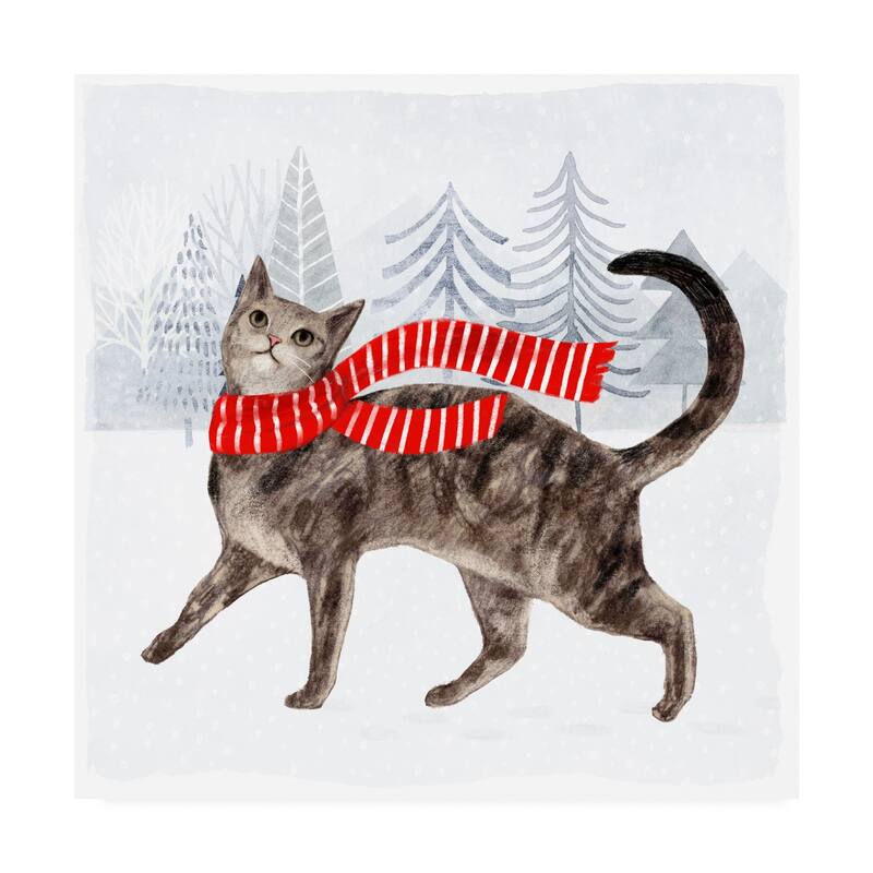 Victoria Borges 'Christmas Cats And Dogs I' Canvas Art