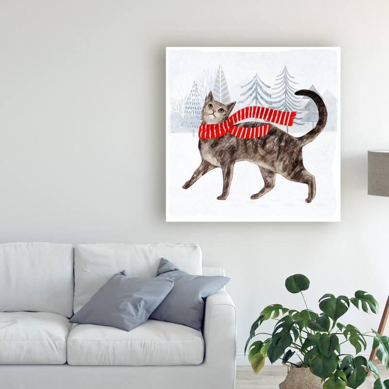 Victoria Borges 'Christmas Cats And Dogs I' Canvas Art