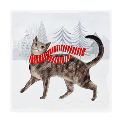 Victoria Borges 'Christmas Cats And Dogs I' Canvas Art