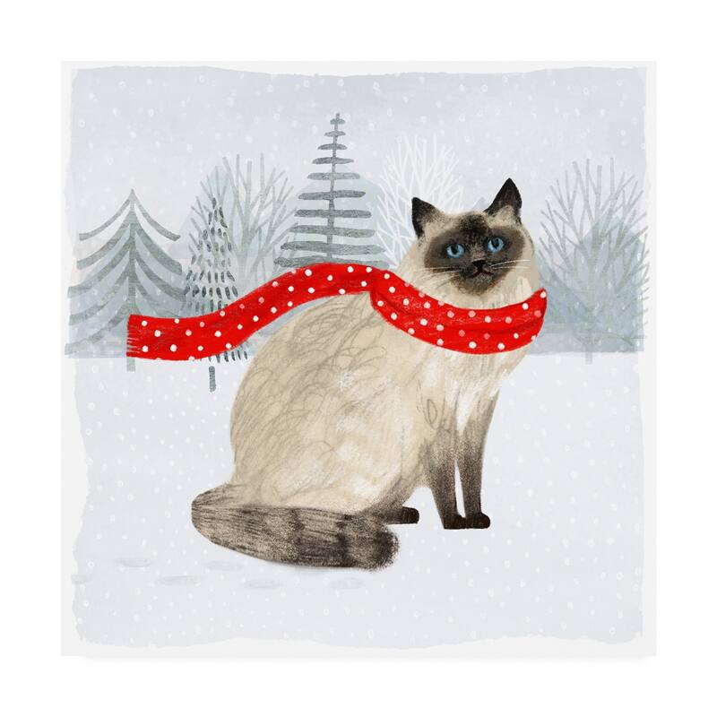 Victoria Borges 'Christmas Cats And Dogs Iii' Canvas Art