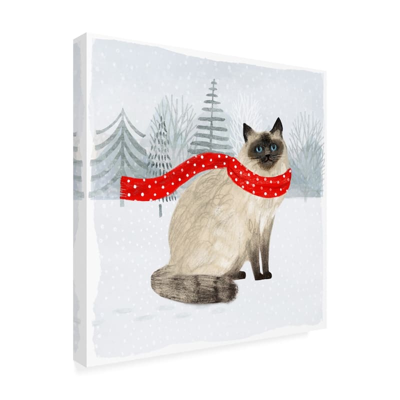 Victoria Borges 'Christmas Cats And Dogs Iii' Canvas Art