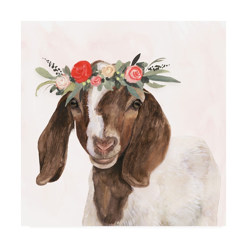 Victoria Borges 'Garden Goat Ii' Canvas Art
