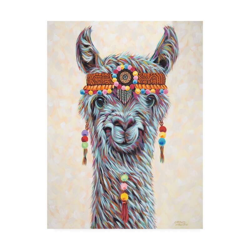 Carolee Vitaletti 'Hippie Llama I' Canvas Art
