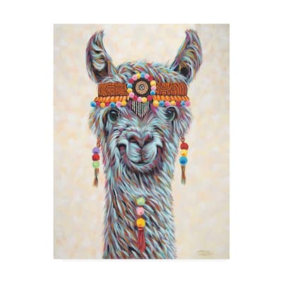 Carolee Vitaletti 'Hippie Llama I' Canvas Art