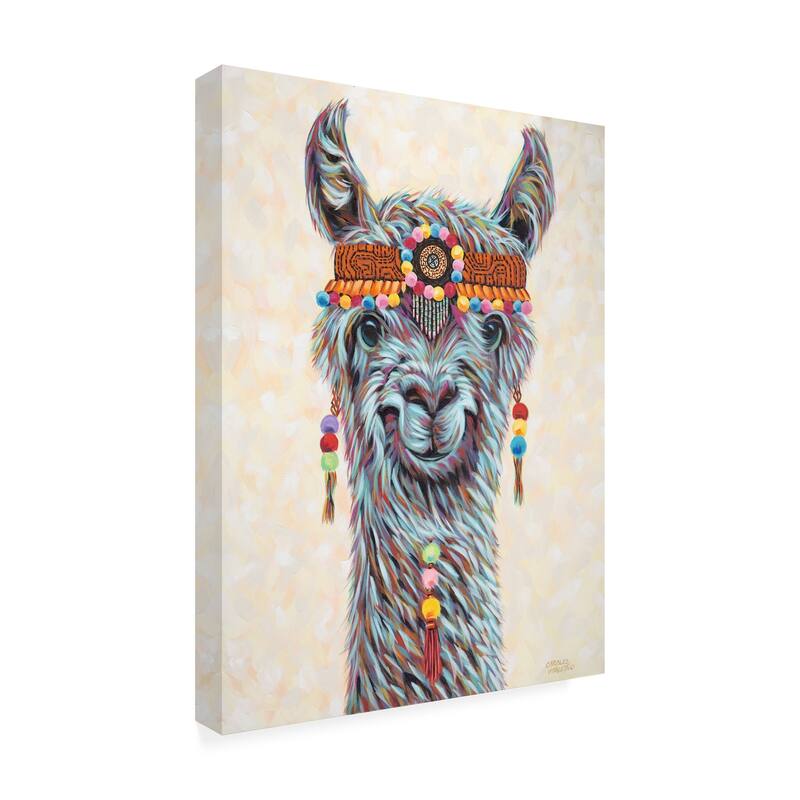 Carolee Vitaletti 'Hippie Llama I' Canvas Art