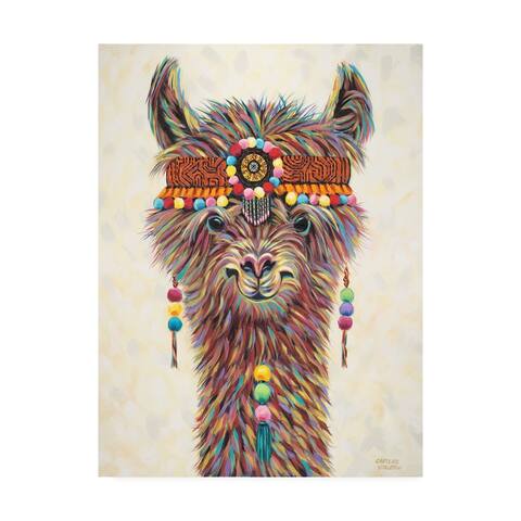 Porch & Den Carolee Vitaletti 'Hippie Llama II' Canvas Art