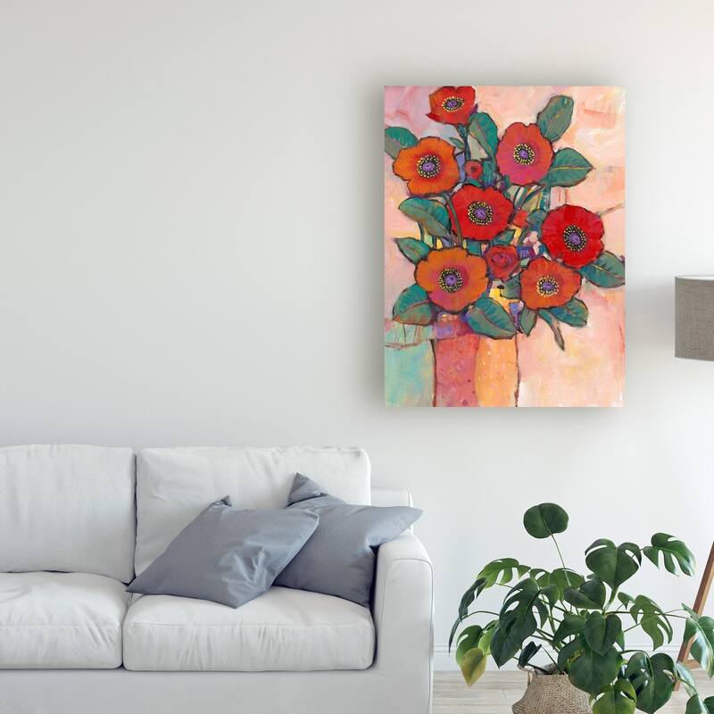 Tim O'Toole 'Poppies In A Vase I' Canvas Art