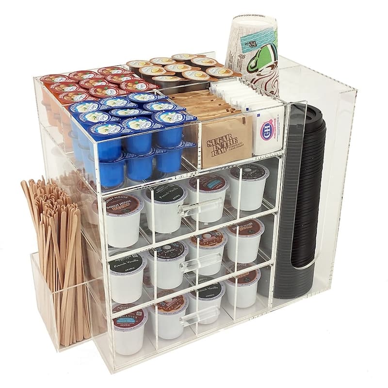 OnDisplay Acrylic Coffee Station with Drawers for Keurig® K-Cup Coffee Pods