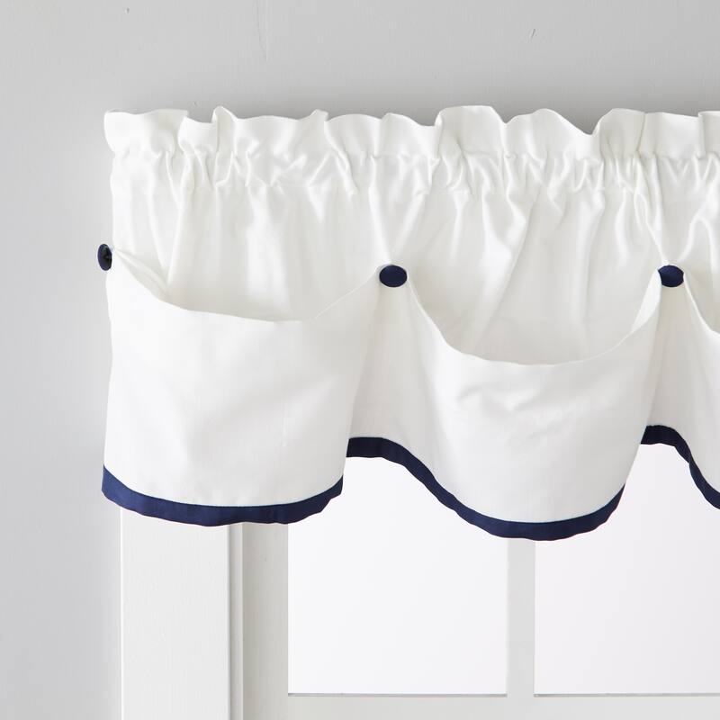 SKL Home Manor 13 Inch Valance in Navy