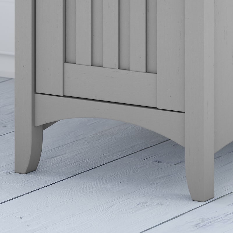 Bush Furniture Salinas L Shaped Desk with Storage in Cape Cod Gray