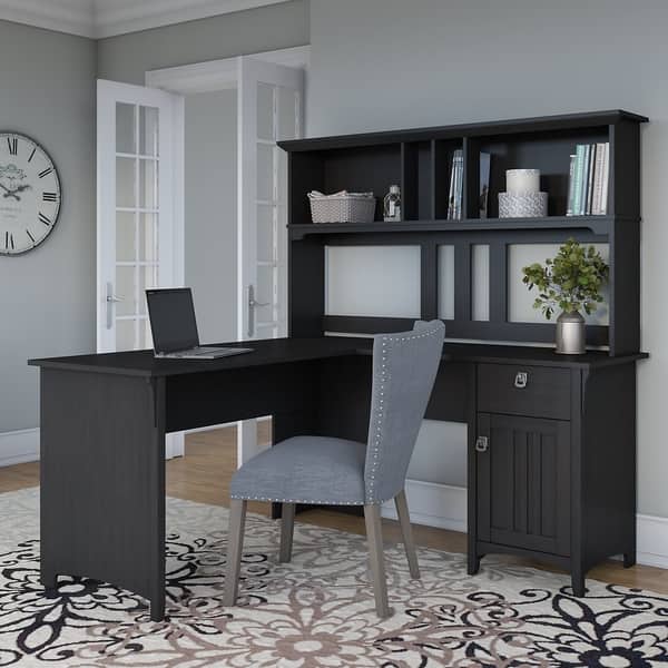 Shop The Gray Barn Ermine 60 Inch L Shaped Desk With Hutch In