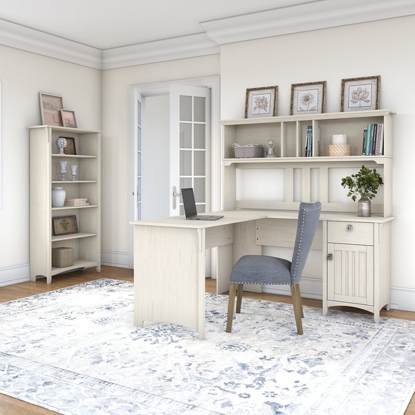 Shop The Gray Barn Ermine 60-inch L-shaped Desk with Hutch ...