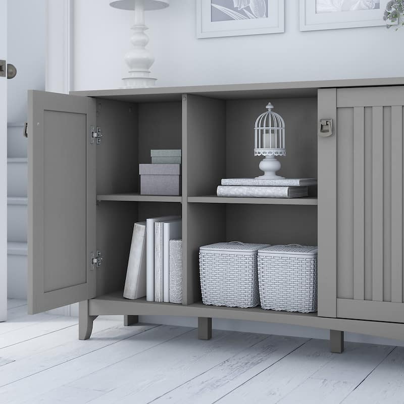 Bush Salinas Accent Storage Cabinet with Doors in Cape Cod Gray - 46.22"L x 12.76"W x 29.96"H