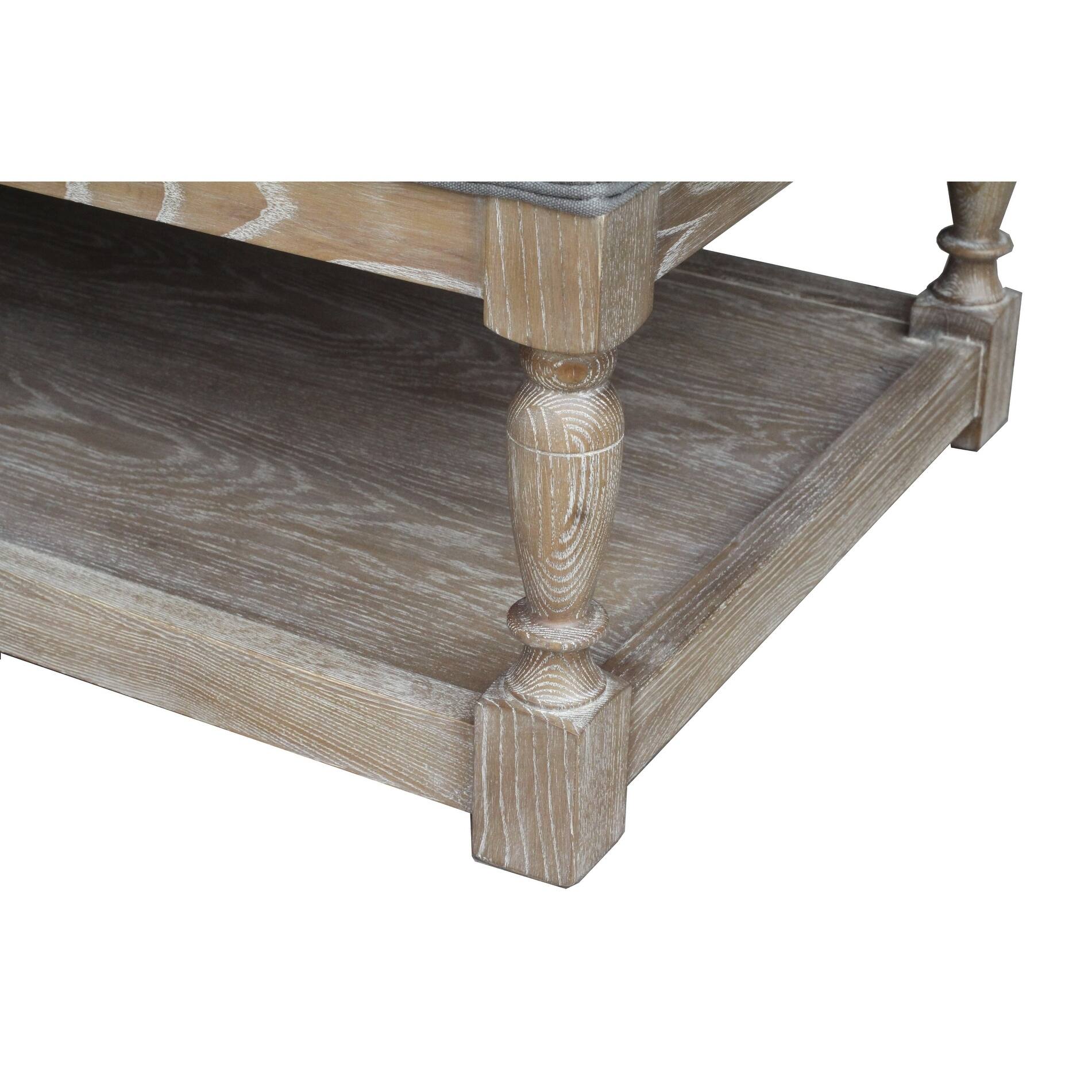 The Gray Barn Persimmon Upholstered Square Coffee Table Bed Bath