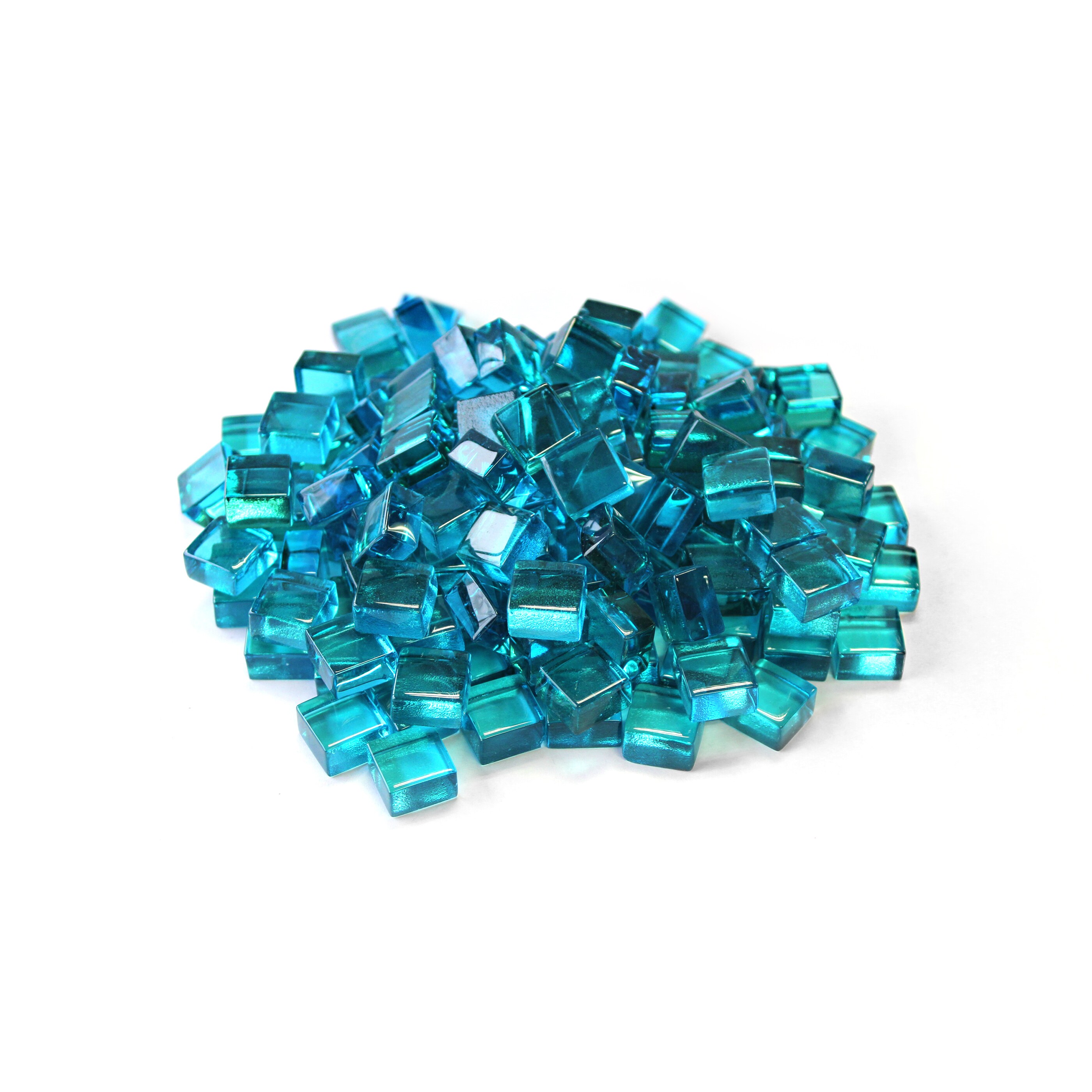 Shop Azuria Blue 1 2 Reflective Fireglass Cubes 10 Lb Bag