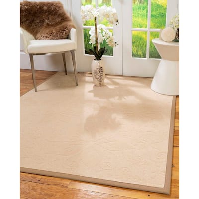 Natural Area Rugs 100%, Natural Fiber Handmade Hermosa, Beige Wool Rug ...