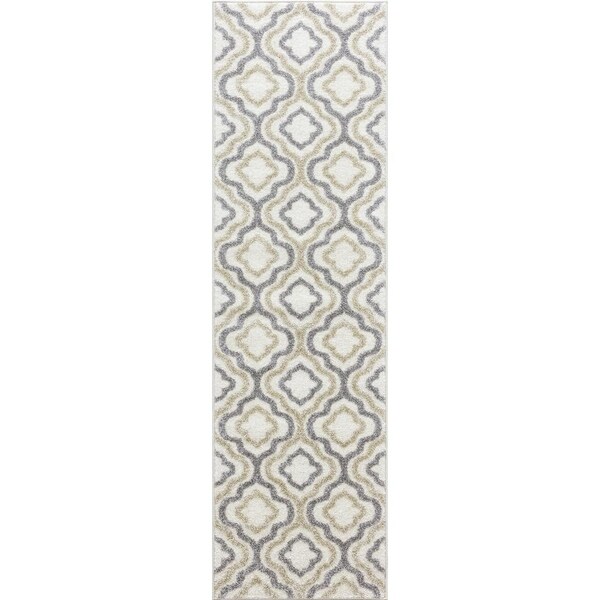 Concord Global Charlotte Crystal Ivory Runner - 2' x 7'3" Runner