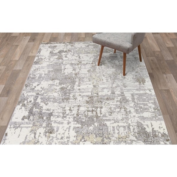 Concord Global Charlotte Aqua Gray Area Rug - 5'3" x 7'3"