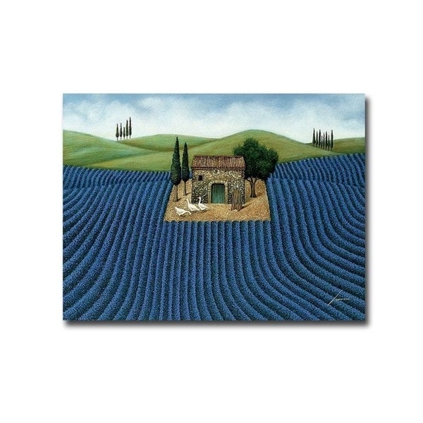 Lavender Field by Lowell Herrero Gallery Wrapped Canvas Giclee Art (18 in x 24 in, Ready to Hang)