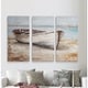 preview thumbnail 9 of 7, Embellished Whitewashed Boat-A Premium Multi Piece Art available in 3 sizes