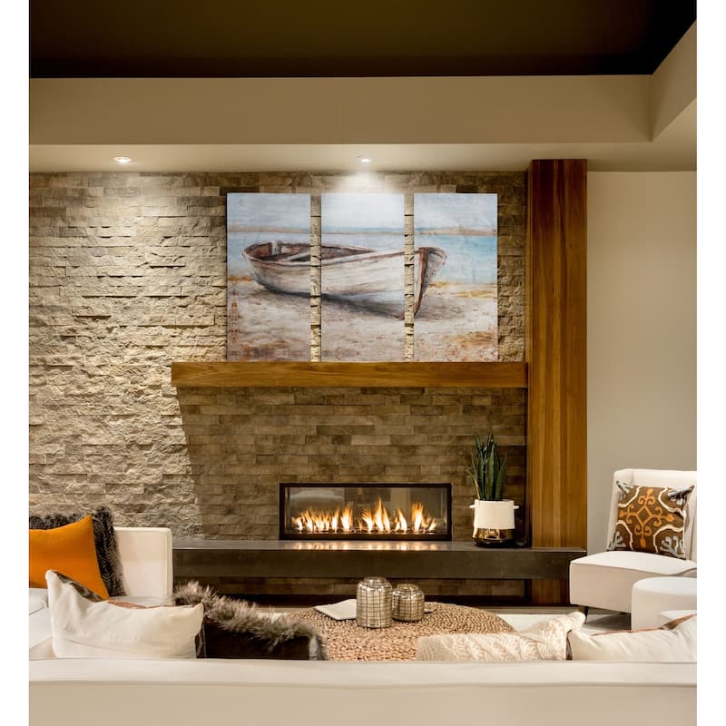 Embellished Whitewashed Boat-A Premium Multi Piece Art available in 3 sizes