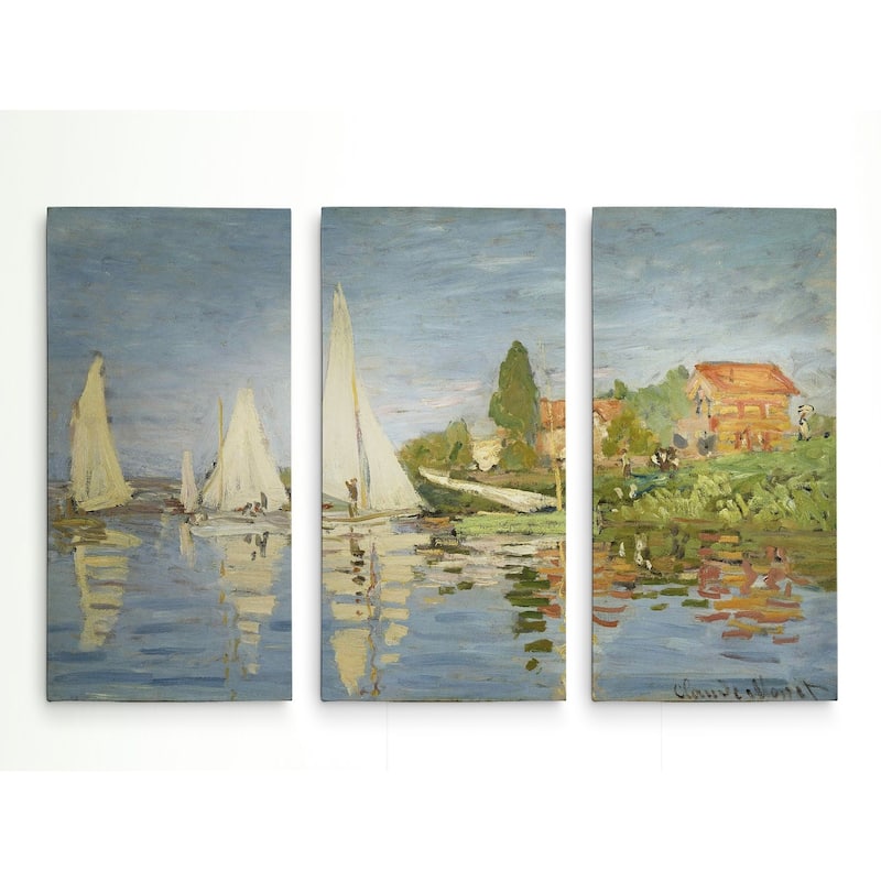 Regatta-at-Argenteuil -Claude Monet-A Premium Multi Piece Art available in 3 sizes