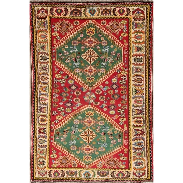 Vintage Vegetable Dye Classical Tribal Qashqai Shiraz Persian Area