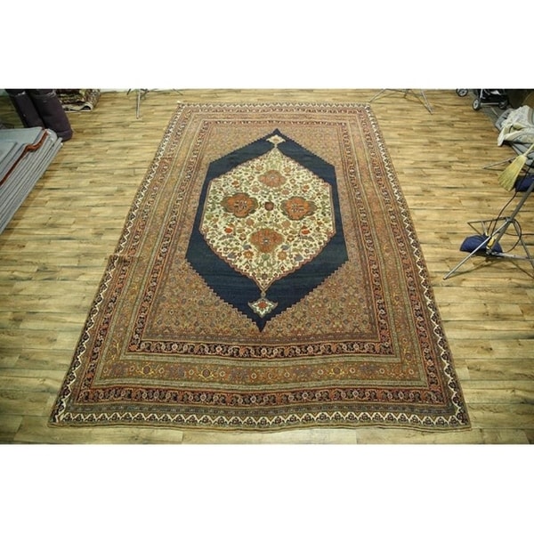 Antique Traditional Hand Made Wool Bidjar Halvaei Persian Rug - 18'3" x 11'7"
