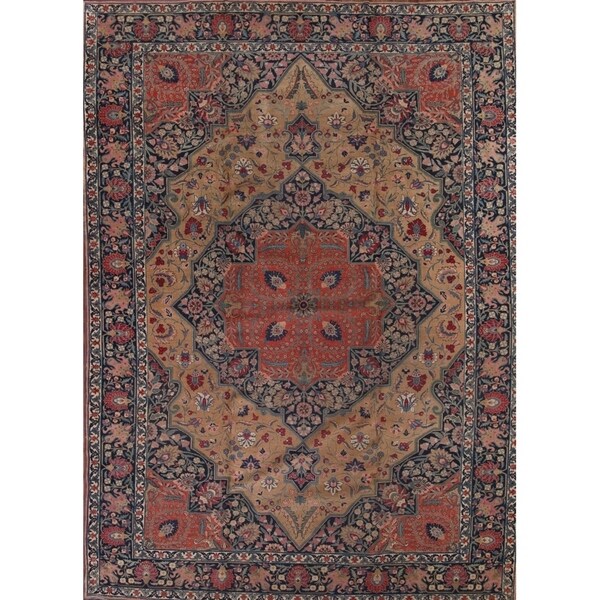 Vintage Tabriz Hand Made Wool Traditional Persian Geometric Area Rug - 16'2" x 11'6"