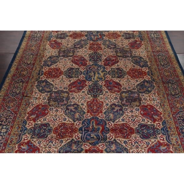 Antique Agra Taj Mahal Oriental Hand Knotted Wool Floral Area Rug 16 6 X 12 0 On Sale Overstock 26266318