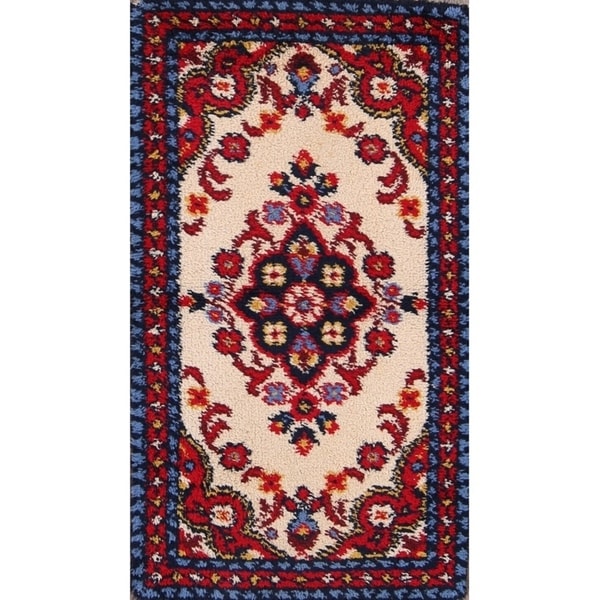 Rya Sweden Oriental Floral Hand Knotted Wool Floral Area Rug - 4'7" x 2'7"