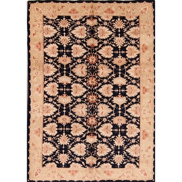 Tabriz Traditional Wool Persian Handmade Area Rug Vintage Black - 6'1" x 8'8"