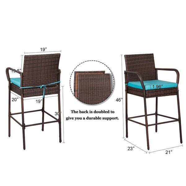 patio set with footrest