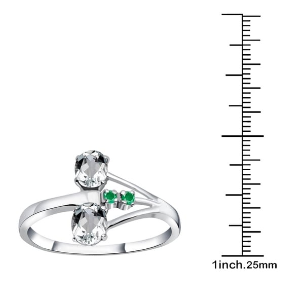 Jewelry Gift for Women White With CZ Glitzs Jewels 925 Sterling Silver Created Opal Ring