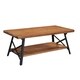 Harper & Bright Designs Solid Wood Coffee Table with Metal Legs - Thumbnail 3